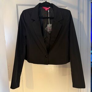 NWT ASOS Cropped Black Tall Blazer